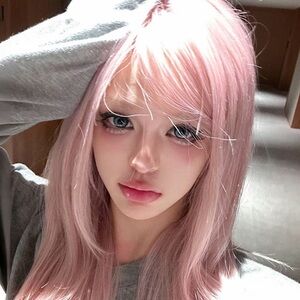 Elegant Pink Wig